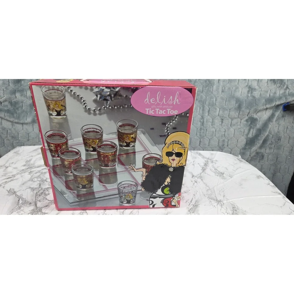 Delish Gifts with Attitude Tic Tac Toe Shot Glass Game Set Working Girl 326242GB